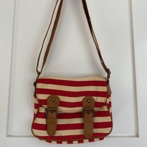 American Eagle lady purse red white stripe small Shoulder Bag